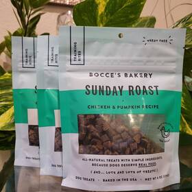 Bocces Bakery 857155007664 3x Sunday Roast Chicken And Pumpkin Training Tiny Treats 6 Oz 18oz