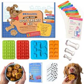 Boneitup 197644963478 Homemade Dog Treat Kit - Diy Baking With Molds Cutters Recipes &