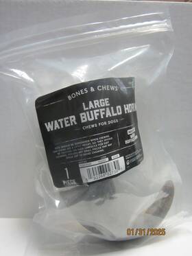 Bones & Chews 192268027391 And Large Water Buffalo Horn For Dogs 1-piece Bb 11/30/2026