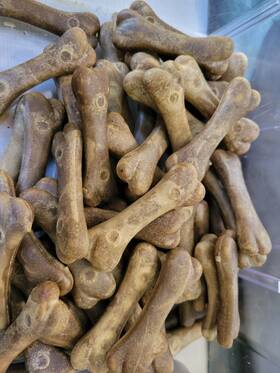 Bonies 313029878803 Lot 65 Loose Calming Mini Size Lavender Brown Rice Dog Treats
