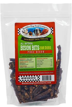 Boulder Dog Food Company 850059006702 Bison Bits All Natural Treats 8 Oz Grain Free - Healthy
