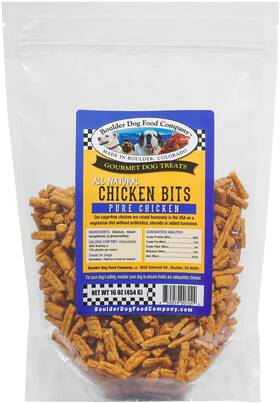 Boulder Dog Food Company 850059007044 Chicken Bits Pure Treats - All Natural For Dogs. Vet Appr Boulder Dog Food Company 850059007044 Chicken Bits Pure Treats - All Natural For Dogs. Vet Appr