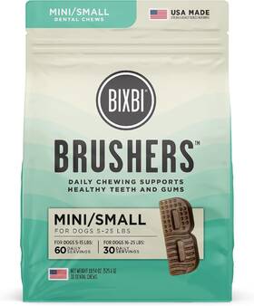 Boulder Organics 744110674453 Bixbi Natural Dog Dental Care Chews Oral Health Treats For Mini/small Size