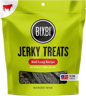 Bix.jer.bf.10oz Boulder Organics Bixbi Jerky Dog Treats Original Beef Lung 10 Oz - Usa Made Grain Free Trea