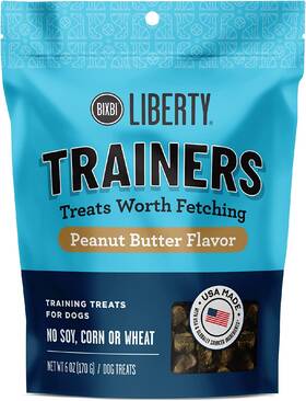 Bix.lib.trainer.pb.12.5oz Boulder Organics Bixbi Liberty Trainers Peanut Butter - Small Training Treats For Dogs Low Cal