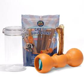 Amzstrktxsv3 Bow Wow Labs New Buddy Starter Kit - Bully Sticks And Anti-choking Stick Holde