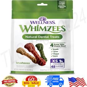 45jhgjg45 Branded Whimzees Wellness Natural Dog Dental Treats 48 Pack Long Lasting Freshens Breath