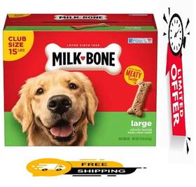 Branded 726084593404 Milk-bone Original Flavor Large Crunchy Dog Treat Biscuits 240 Oz