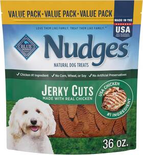 Jshsgf63553 Branded Blue Buffalo Nudges Jerky Cuts Natural Dog Treats Chicken And Duck 16oz