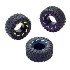 Ve562 Branded Squeaky Vinyl Tire For Dog Toy 3.5 Inch Assorted Colors Sold Each Item