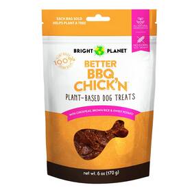 Bright Planet Pet 860005968039 Better Bbq Chickftn Plant-based Vegan Dog Treats - 6oz Bright Planet Pet 860005968039 Better Bbq Chickftn Plant-based Vegan Dog Treats - 6oz