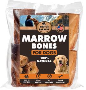 Brutus & Barnaby 850062066229 Marrow Bones For Dogs 100% Usa-sourced Beef Long-lasting All-natur