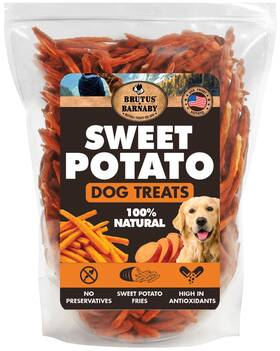 Brutus & Barnaby 860000261883 And Sweet Potato Dog Treats- No Additive Dehydrated