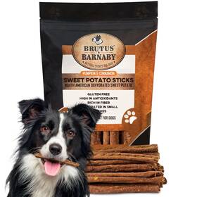 Ves35 Brutus & Barnaby Usa Sweet Potato Dog Treats - Grain Free Cinnamon Pumpkin Crunchy Sticks Are