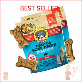 Brutus Bone Broth 869045000495 Biscuits Beef - Healthy Dog Treats Natural Wi