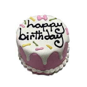Bubba Rose 019962625954 Biscuit Company Pink Dog Birthday Baby Cake - Crunchy Text