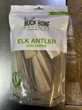 Buck Bone 850032451949 10ct Organic Elk Antlers Dog Chews Natural Shed For Small Dogs To 20#