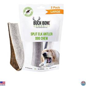 B08xp2gkg7 Buck Bone Organics Natural Elk Antler Dog Chews Long Lasting Bones For Aggressive Chewers 2 Pack