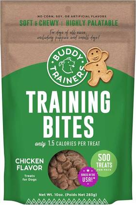 72920 Buddy Biscuits Natural Dog Treats Chicken Training Bites Trainers 10 Oz. Pouch O