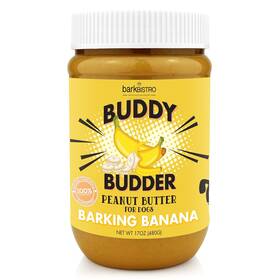 Buddy Budder 860001247404 Barkinft Banana 100% Natural Dog Peanut Butter Healthy Tre