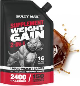 Bully Max 313097929971 Weight Gainer Liquid For Puppies And Adult Dogs 2-in-1 High Calorie