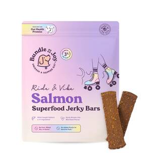20062 Bundle X Joy Ride And Vibe Dog Treats Salmon Jerky Snack Bars 16 Oz Bag Puppy Training Tre