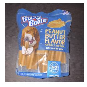 046278 Busy Bone Peanut Butter Dog Chews Treats Small/med 6 Pack 21 Oz