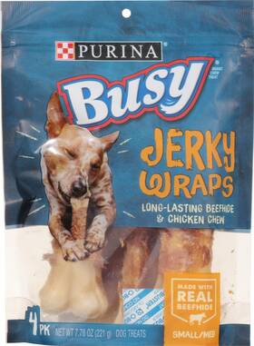 Lot-dogjerky-11256 Busy Jerky Wraps Chew Treats For Small/medium Dogjerky-11256 - New