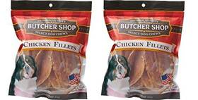 Butcher Shop 817113017692 Chicken Fillets Dog Treats 2 Pack - 24 Oz Total