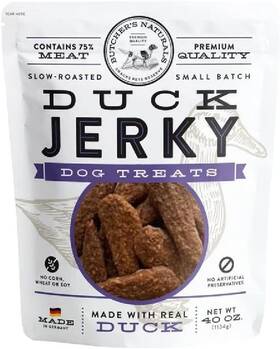 Butchers Naturals 313033332377 Dog Treat Real Duck Slow Roasted Small Batch Contains 75% Mea