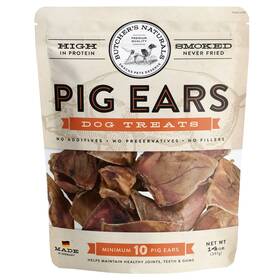 Butchers Naturals 810003178565 Butcher S Pig Ears Treats For Dogs 10 Pieces