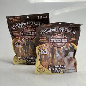 017838 Buther Shop 2 Pack Natural Dog Chews 5 Inch Chicken Kabobs Recipe 7.10 Oz B
