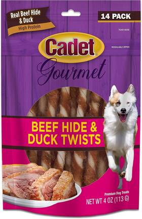 Cadet 445004989914 Gourmet Twists Sticks- Long Lasting And Natural Dog Treats For Large Small