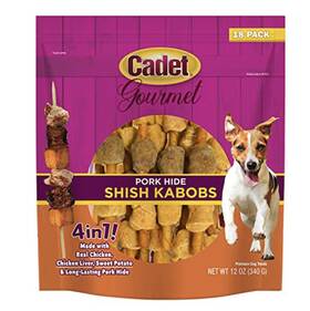 Cadet 768303704031 Pork Hide Shush Kabobs 12 Oz Bag Exp 2/9/2025 New