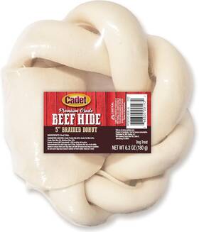 C00193-9 Cadet Premium Grade Beef Hide For Dogs Long 1 Count Pack Of Donut