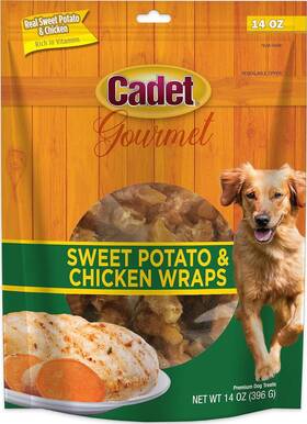 C01307 Cadet Gourmet Sweet Potato And Chicken Wraps Dog Treats - Healthy Natural