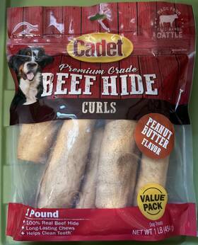C10043 Cadet Premium Grade Beef Hide Long-lasting 1 Pound Pack Of Curls