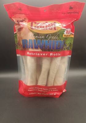 C10059 Cadet 2 Lb Gourmet Retriever Rolls Beef Rawhide Dog Treats 100% Real