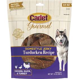 C70584x Cadet Gourmet 14 Oz. Homestyle Jerky Turducken Recipe Dog Treat