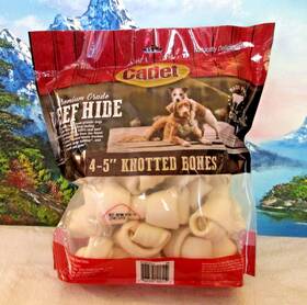Pc10051bg-a Cadet 4-5ftft Knotted Bones Premium Grade Real Beef Hide 2 Lb. Value Pack Exp. Ft26