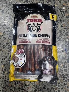 Pc1549177c25 Cadet Toro Bully Hide Chews Sticks Beef Adult 9 Inch -12 12 Pack