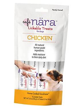 Caf Nara 850019150063 Lickable Chicken Flavored Dog Treats 4 Count Pack Of 1 Tan