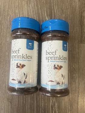 Caledon Farms 835302004070 2 Pack Beef Sprinkles Dog Food Topper 120g Each For Picky Eaters