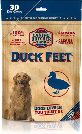 Canine Butcher Shop 705353355707 Duck Feet For Dogs Pack Of 30 Raised And Made In Usa Dehydrated All