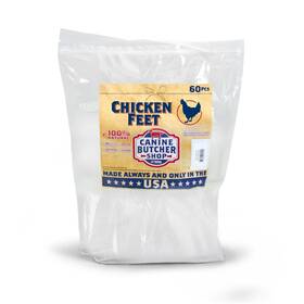 Canine Butcher Shop 879996001335 Chicken Feet Dog Treats Raised And Made In Usa 60-pack 60 Count Pack Of 1