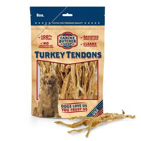Canine Butcher Shop 879996002110 Turkey Tendons For Dogs Made And Raised In Usa All-natural Chews Small A