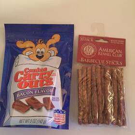 Canine Carrry Outs American Kennel Club 816703012499 Dog Snack Treats Bbq Stick Bacon Flavor