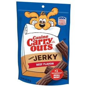 Canine Carry Outs 079100224852 12 Pack Beef Jerky Dog Treats 1-ct