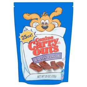 Canine Carry Outs 079100501557 Bacon Flavor Chewy Snacks For Dogs 25 Oz