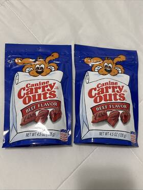 Canine Carry Outs 079100520008 Beef Flavor Dog Snacks 4.5 Oz 2 Pack